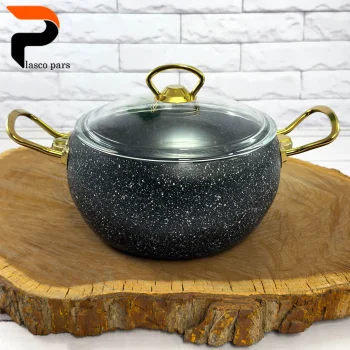 قابلمه 20 خمره ای درب پیرکس مشکی هاناتک - Image 4