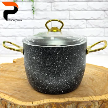 قابلمه 20 دیپ درب پیرکس بلند مشکی هاناتک - Image 9