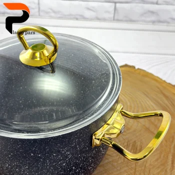 قابلمه 20 دیپ درب پیرکس بلند مشکی هاناتک - Image 8