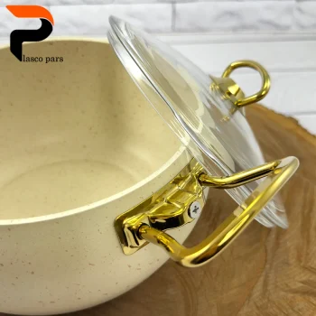 قابلمه 20 خمره ای درب پیرکس کرمی هاناتک - Image 4