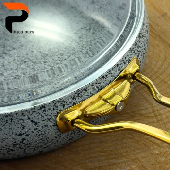 تابه 24 خمره ای تکدسته درب پیرکس طوسی هاناتک - Image 16