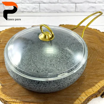 تابه 24 خمره ای تکدسته درب پیرکس طوسی هاناتک - Image 6