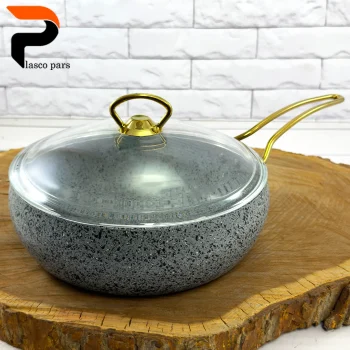 تابه 24 خمره ای تکدسته درب پیرکس طوسی هاناتک - Image 5