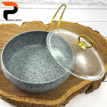 تابه 24 خمره ای تکدسته درب پیرکس طوسی هاناتک - Image 4