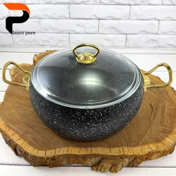 قابلمه 24خمره ای درب پیرکس مشکی هاناتک - Image 4