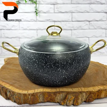 قابلمه 24خمره ای درب پیرکس مشکی هاناتک