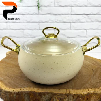 قابلمه 24 خمره ای درب پیرکس کرمی هاناتک - Image 5