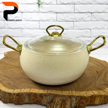 قابلمه 24 خمره ای درب پیرکس کرمی هاناتک - Image 6