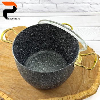 قابلمه 24 دیپ درب پیرکس بلند مشکی هاناتک - Image 2