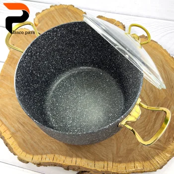 قابلمه 24 دیپ درب پیرکس بلند مشکی هاناتک - Image 3