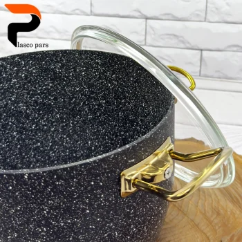 قابلمه 24 دیپ درب پیرکس بلند مشکی هاناتک - Image 4