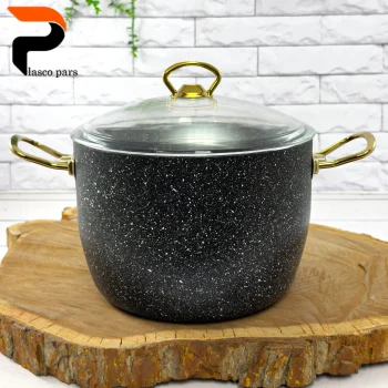 قابلمه 24 دیپ درب پیرکس بلند مشکی هاناتک - Image 5