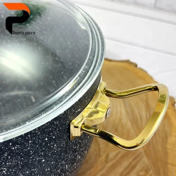 قابلمه 24 دیپ درب پیرکس بلند مشکی هاناتک - Image 7