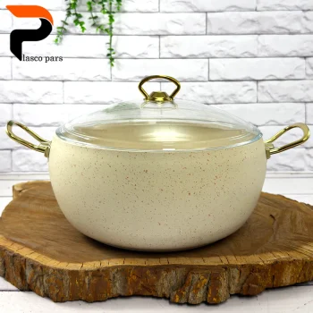 قابلمه 28 خمره ای درب پیرکس کرمی هاناتک