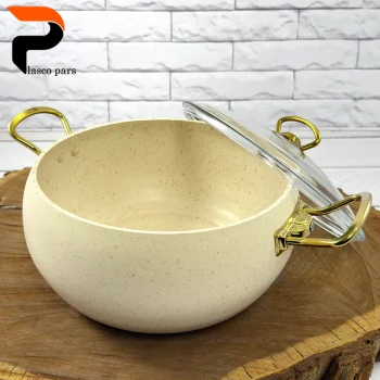 قابلمه 28 خمره ای درب پیرکس کرمی هاناتک - Image 2