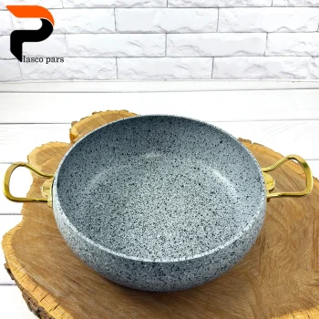 تابه 28 خمره ای دودسته درب پیرکس طوسی هاناتک - Image 4