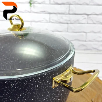 قابلمه 28 دیپ درب پیرکس بلند مشکی هاناتک - Image 6