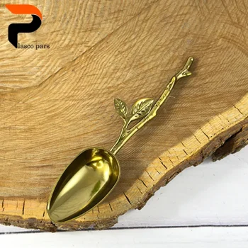 قاشق آجیل برنجی طرح شاخه برگ A-240