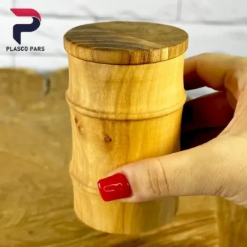 جا ادویه چوبی طرح بشکه - Image 2