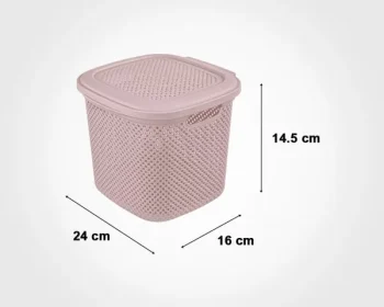 سبدرخت درب دار کوچک بافت لیمون - Image 11