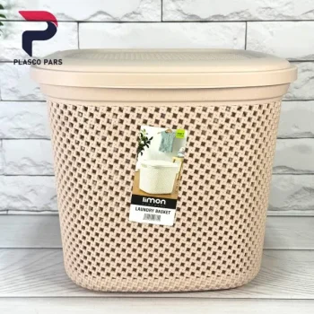 سبدرخت درب دار کوچک بافت لیمون - Image 9