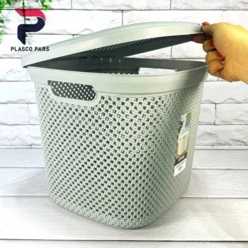 سبدرخت درب دار کوچک بافت لیمون - Image 6