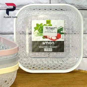 سبد نان سبزی بافت کوچک لیمون