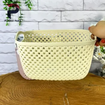 سبد مستطیل کوچک بافت لیمون - Image 5