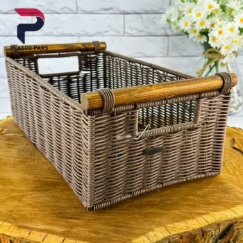 سبد بافت کمند بزرگ زیبا