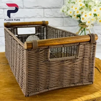 سبد بافت کمند بزرگ زیبا - Image 4