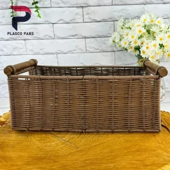 سبد بافت کمند بزرگ زیبا - Image 2