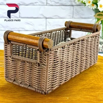 سبد بافت کمند کوچک زیبا - Image 5