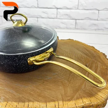 تابه 24 خمره ای تکدسته درب پیرکس مشکی هاناتک - Image 9