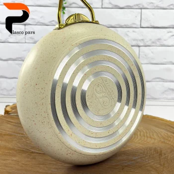 تابه 24 خمره ای تکدسته درب پیرکس کرمی هاناتک - Image 2