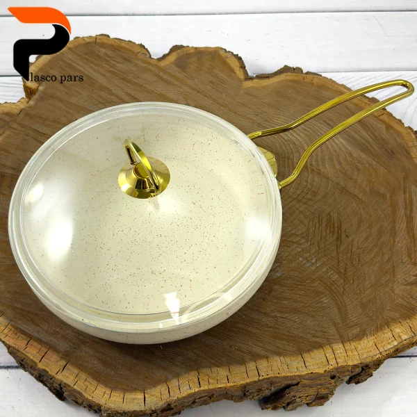 تابه 24 خمره ای تکدسته درب پیرکس کرمی هاناتک