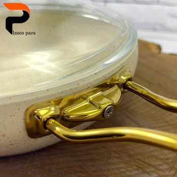 تابه 24 خمره ای تکدسته درب پیرکس کرمی هاناتک - Image 6