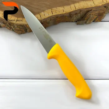 چاقو دسته پلاستیکی تیغه 11.5 سانت زرد حیدری