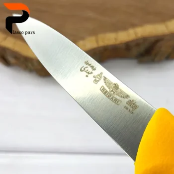 چاقو دسته پلاستیکی تیغه 11.5 سانت زرد حیدری - Image 4