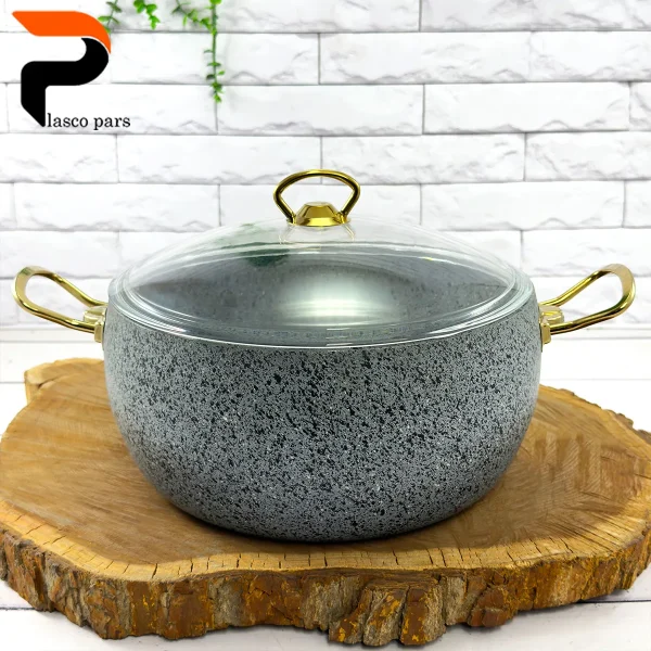 قابلمه 28 خمره ای درب پیرکس طوسی هاناتک