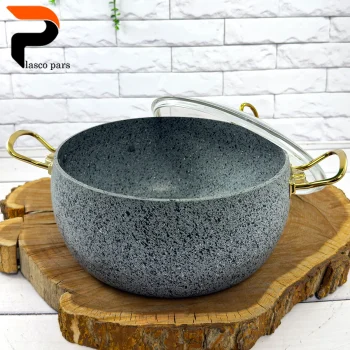 قابلمه 24 خمره ای درب پیرکس طوسی هاناتک - Image 4