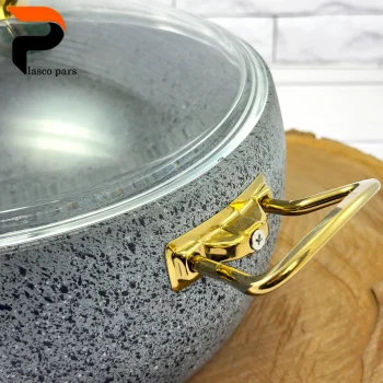 قابلمه 20 خمره ای درب پیرکس طوسی هاناتک - Image 2