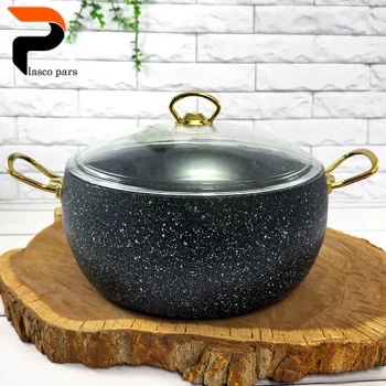 قابلمه 28 خمره ای درب پیرکس مشکی هاناتک