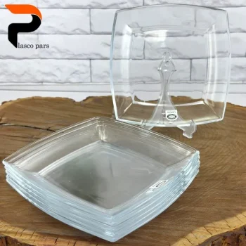 پیش دستی مربع شیشه ای 6عددی لیمون - Image 2