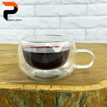 فنجان لاته دوجداره پیرکس