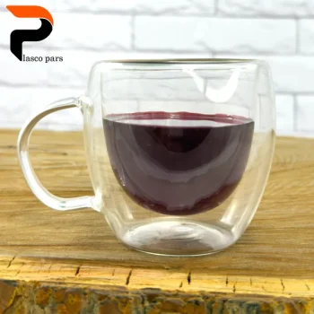 لیوان پیرکس دوجداره بزرگ