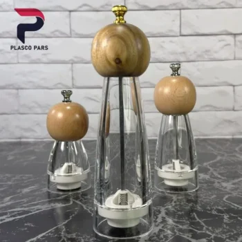 فلفل ساب اکرولیک هرمی درب چوبی کوچک - Image 3