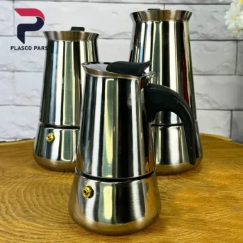 اسپرسوساز 2 کاپ استیل مخروطی