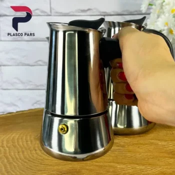 اسپرسوساز 6 کاپ استیل مخروطی - Image 3