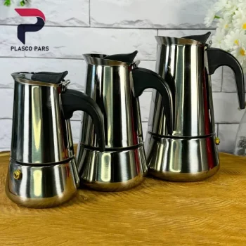 اسپرسوساز 2 کاپ استیل مخروطی - Image 3