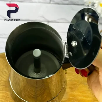 اسپرسوساز 2 کاپ استیل مخروطی - Image 4